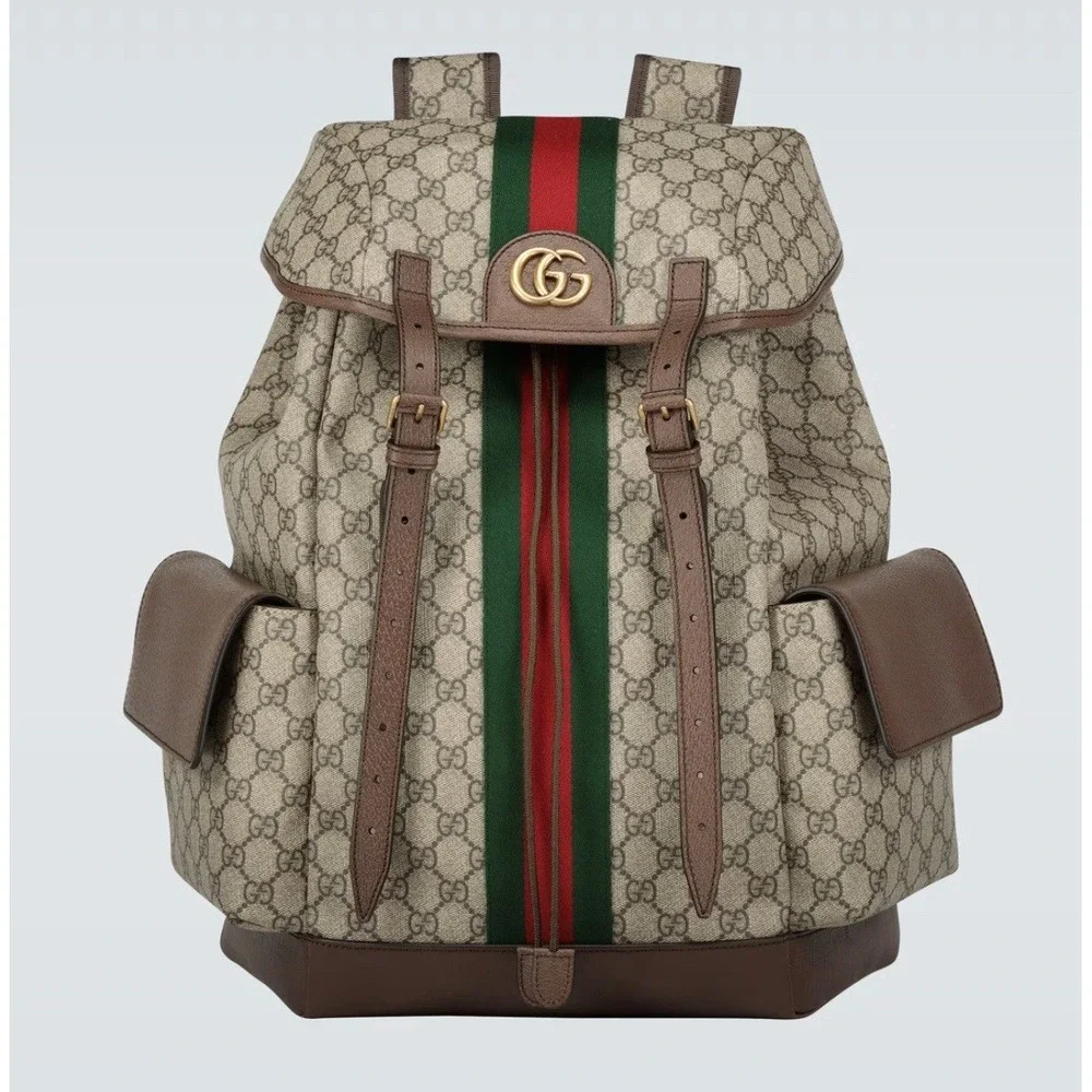 GUCCI Ophidia GG Supreme daybag Backpack 598140HUHAT8564 canvas leather Beige